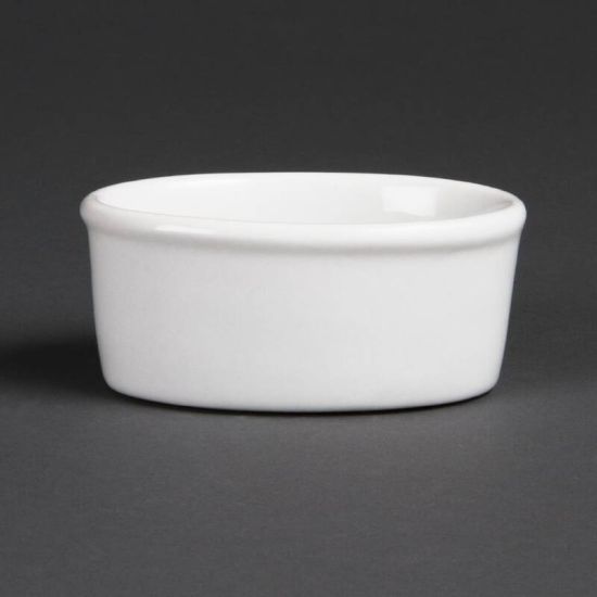 Olympia Whiteware Oval Ramekins 105mm Box of 12 URO W445 Olympia Whiteware Oval Ramekins 105mm Box of 12 URO W445