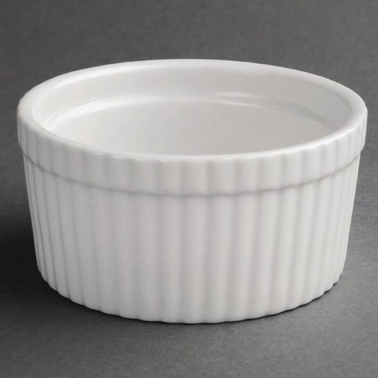 Olympia Whiteware Souffle Dishes 128mm Box of 6 URO W446