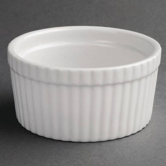 Olympia Whiteware Souffle Dishes 128mm Box of 6 URO W446 Olympia Whiteware Souffle Dishes 128mm Box of 6 URO W446
