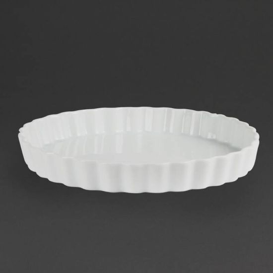 Olympia Whiteware Flan Dishes 265mm Box of 6 URO W449 Olympia Whiteware Flan Dishes 265mm Box of 6 URO W449