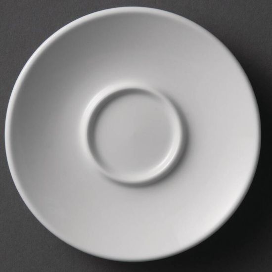 Olympia Whiteware Espresso Saucers 120mm Box of 12 URO Y112 Olympia Whiteware Espresso Saucers 120mm Box of 12 URO Y112
