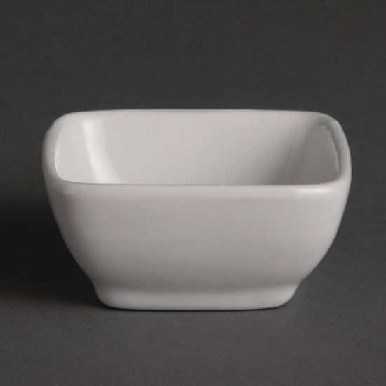 Olympia Miniature Rounded Square Dishes 60mm Box of 12 URO Y137