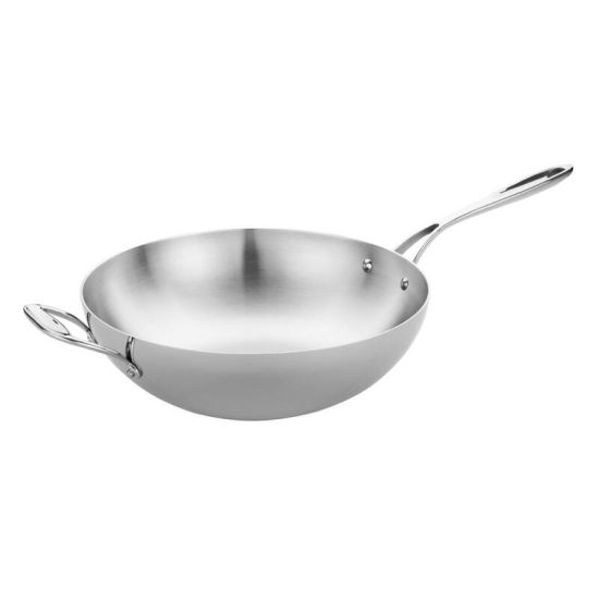 Vogue Tri Wall Wok Flat Base 305mm URO Y261