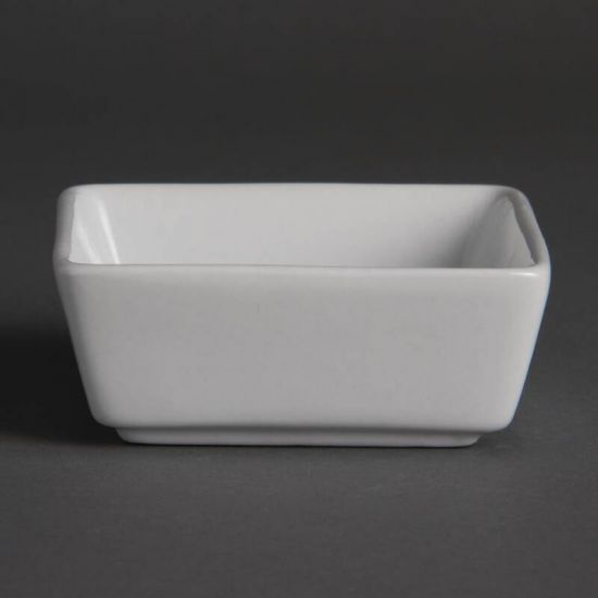 Olympia Mini Square Dishes 85mm Box of 12 URO Y729