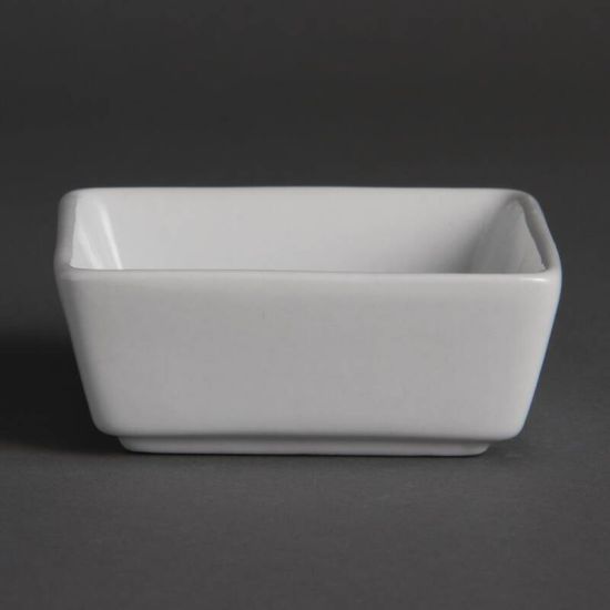 Olympia Mini Square Dishes 85mm Box of 12 URO Y729 Olympia Mini Square Dishes 85mm Box of 12 URO Y729