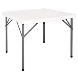 Bolero Square Folding Table 3ft White