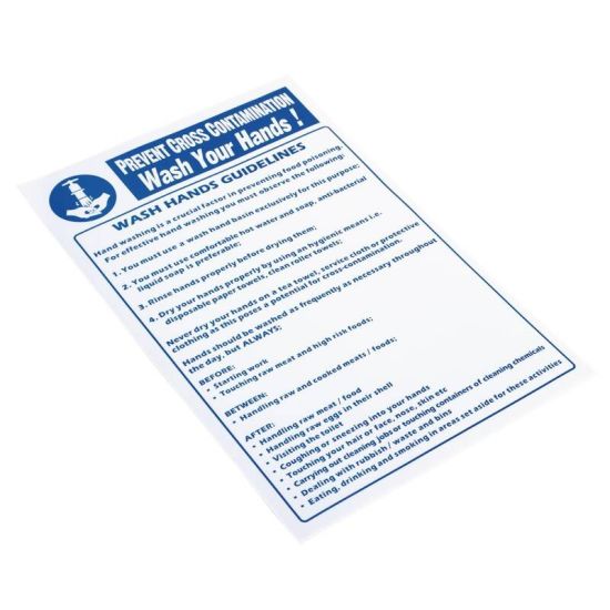 Vogue Prevent Cross Contamination Wash Hands Sign URO Y909 Vogue Prevent Cross Contamination Wash Hands Sign URO Y909