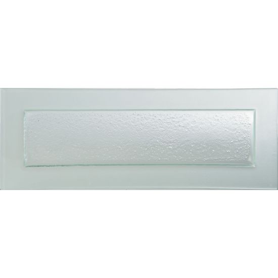 Gobi Rect Plate Frost Edge 19.75 Inchx7 Inch(49x18cm) Box Of 6 UTT AG15403-FROST-B01006