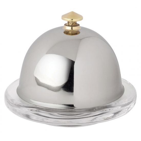 Stainless Dome For Butter Dish 3.5 Inch (9cm) Box Of 6 UTT F91002-000000-B01006