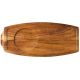 Acacia Wood Board 13.5x6.25 Inch (34x15.5cm) - Sides: 2 Wells Dia 10cm / 1 Well Dia 10cm Box Of 6 UTT JMP935-000000-B01006